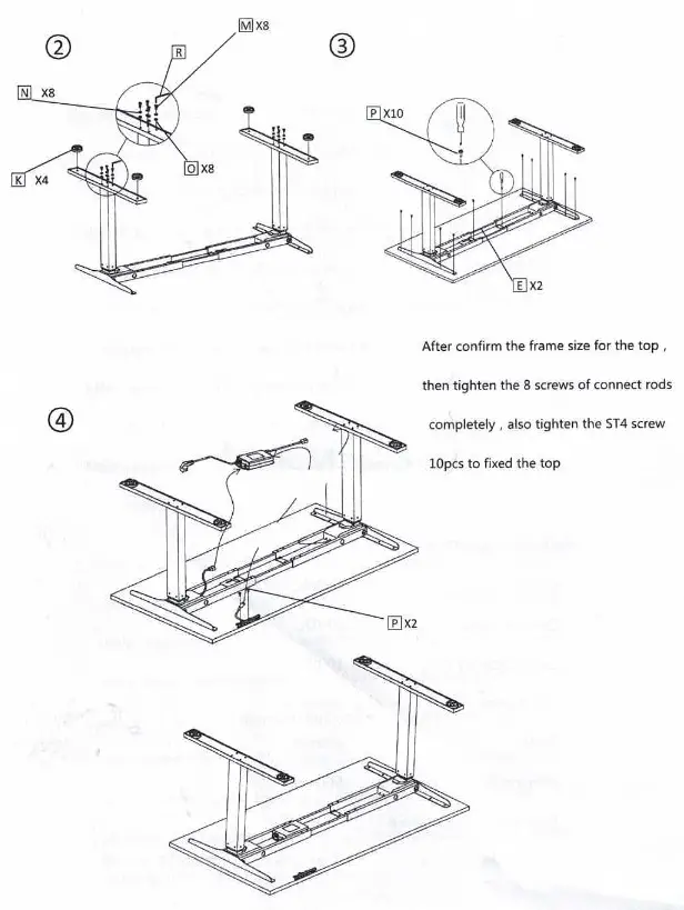 ergowerken 650805 Dual Motor Height Adjustable Table - Assembly instruction 1