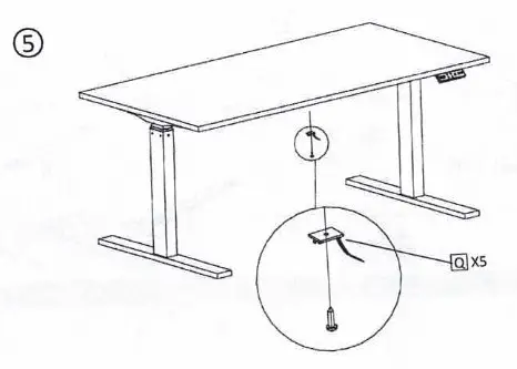 ergowerken 650805 Dual Motor Height Adjustable Table - Assembly screw