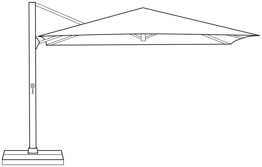 Glatz AMBIENTE Nova Offset Aluminium Garden Umbrella with Built-In Lights