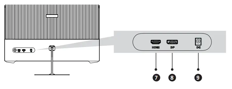 OVERSTEEL 24VF16K Krypto Series Gaming Monitor - Monintor Ports