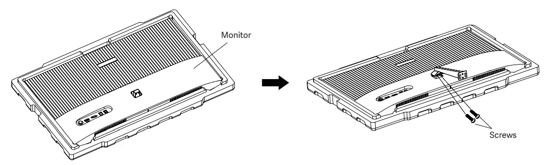 OVERSTEEL 24VF16K Krypto Series Gaming Monitor - Stand Installation