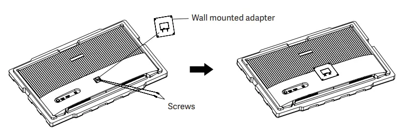 OVERSTEEL 24VF16K Krypto Series Gaming Monitor - Wall mounted adapter