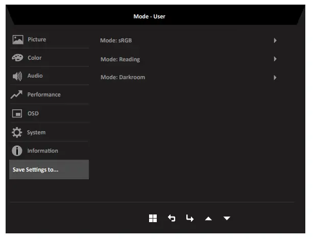acer RL242Y LCD Monitor - Save Setting