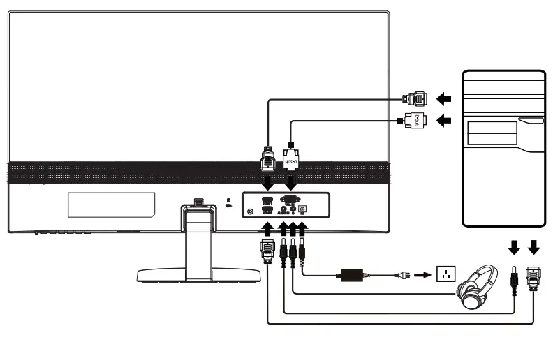 acer RL242Y LCD Monitor - power cord