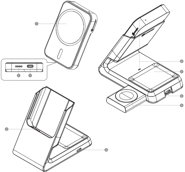 ALOGIC Matrix 3 in 1 Universal Magnetic Charging Dock c1