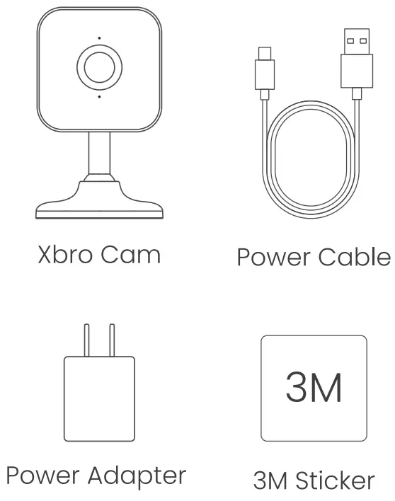 Xbro XC100 Security Camera and Baby Monitor - Box Content