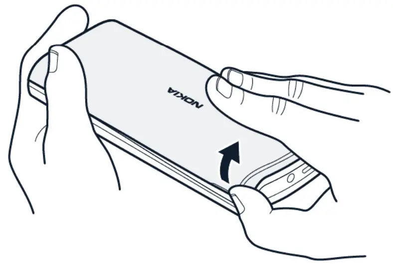 NOKIA 106 Dual Sim Mobile Phone - Open the back cover