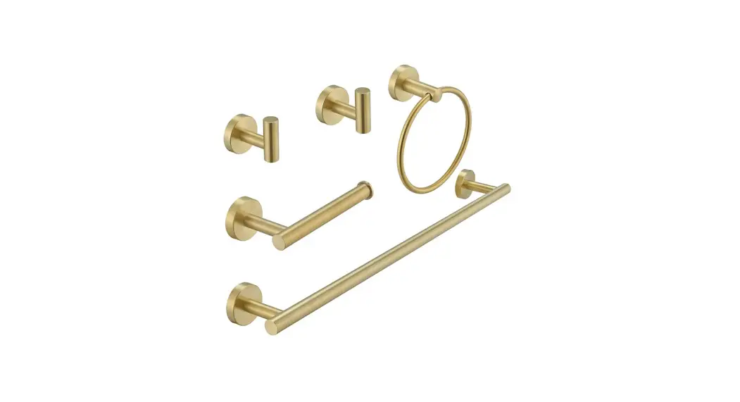 Bwe A-91020-gb Bath Hardware With Towel Bar Towel Hook Toilet Paper Holder User Guide