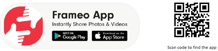Video tutorials
Check out our “Frameo Tutorials” playlist on YouTube with
informative videos where we guide you on how to get started using
Frameo. Scan the code to the right or use the link to find the playlist.