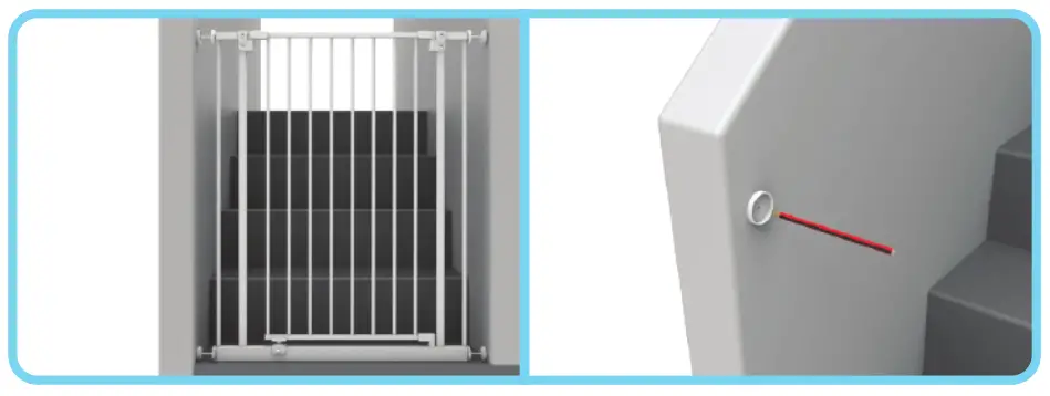 Perma 2777 Extra Tall Easy Fit Baby Gate - bottom