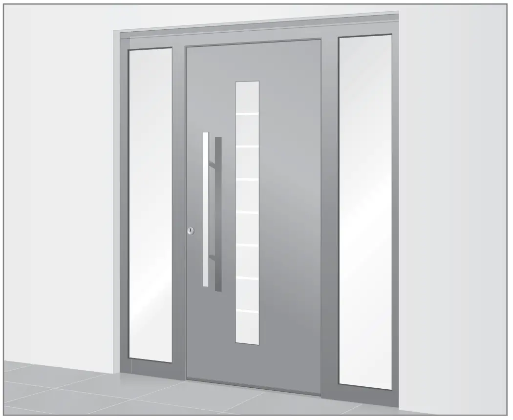 BA B168xH238 Aluminium Entrance Door