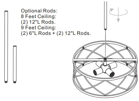 QUOIZEL QSF5632MBK Cedar Park 4 Light Matte Black Semi Flush Mount Ceiling Light - Candle Cover 2