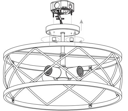 QUOIZEL QSF5632MBK Cedar Park 4 Light Matte Black Semi Flush Mount Ceiling Light - Ceiling Canopy