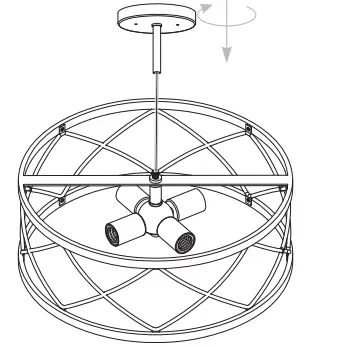 QUOIZEL QSF5632MBK Cedar Park 4 Light Matte Black Semi Flush Mount Ceiling Light - Fixture Body