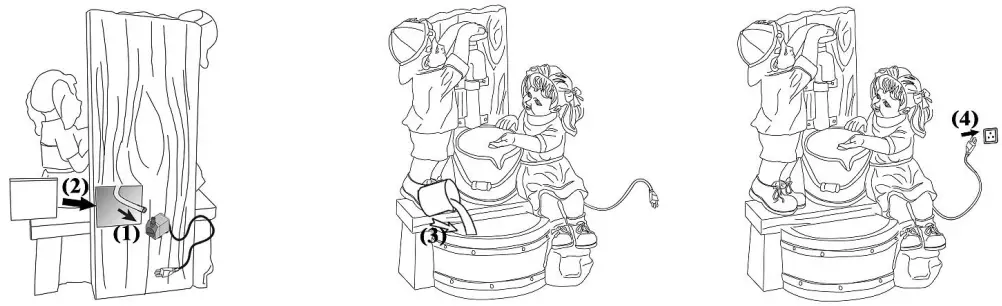 glitzhome JK2007300003 Resin Fountain Statue Outdoor Fountain-FIG2