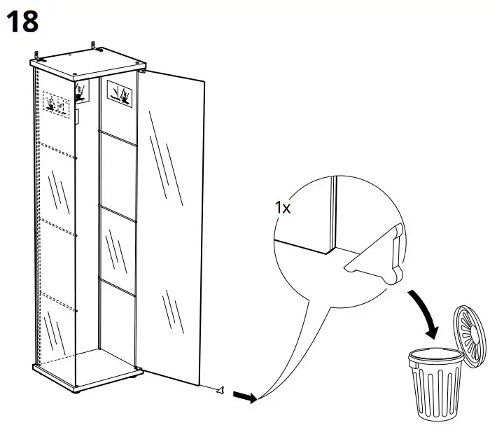 IKEA DETOLF Glass Door Cabinet - fig 18