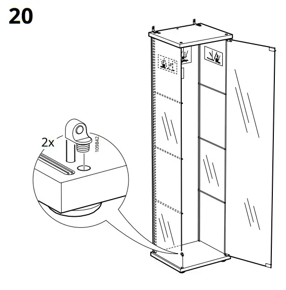 IKEA DETOLF Glass Door Cabinet - fig 20