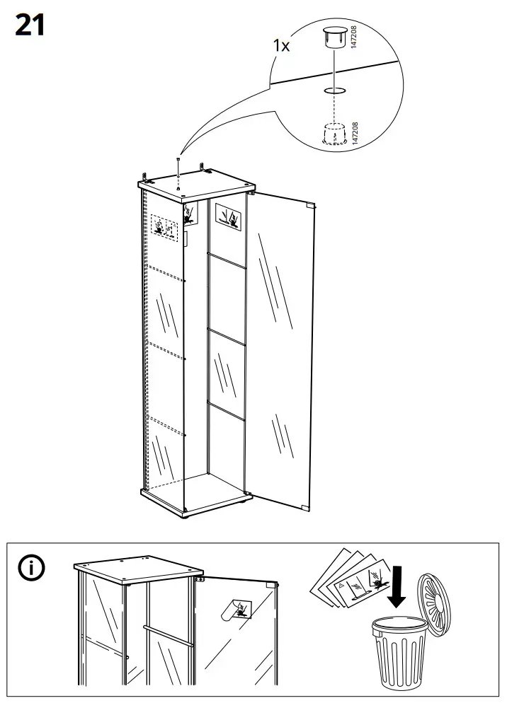 IKEA DETOLF Glass Door Cabinet - fig 21