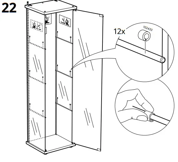 IKEA DETOLF Glass Door Cabinet - fig 22