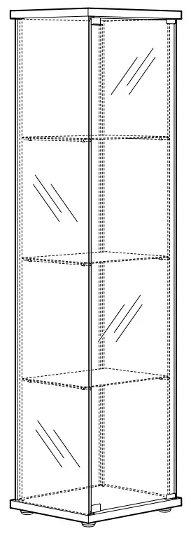 IKEA DETOLF Glass Door Cabinet