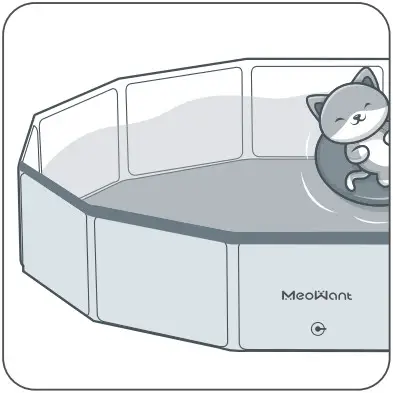 Meowant MW PS02 Foldable Dog Bathing Pool - Setting 3