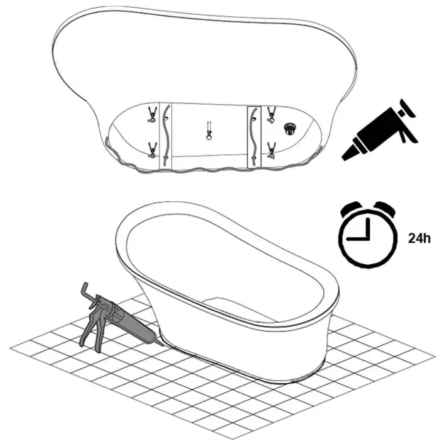 MOKLEBA-SF-6028ABW-Acrylic-Double-Slipper-Flatbottom-Non-Whirlpool-Freestanding-Bathtub-FIG-4