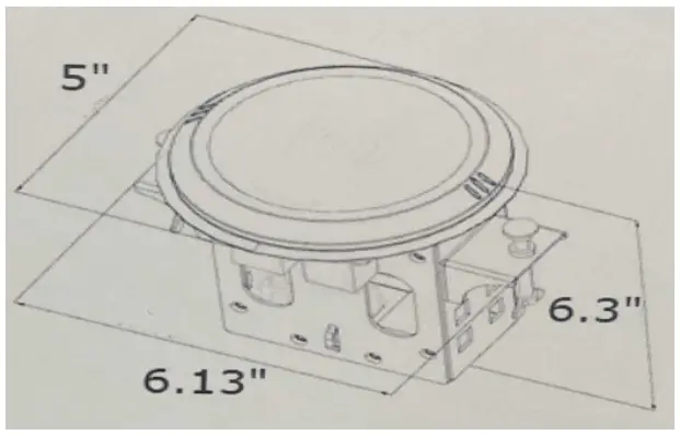 infobit iBox TP AV Table Multimedia Socket - Box dimensions