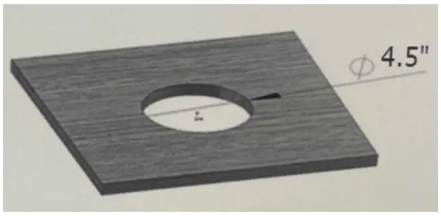 infobit iBox TP AV Table Multimedia Socket - dimensions