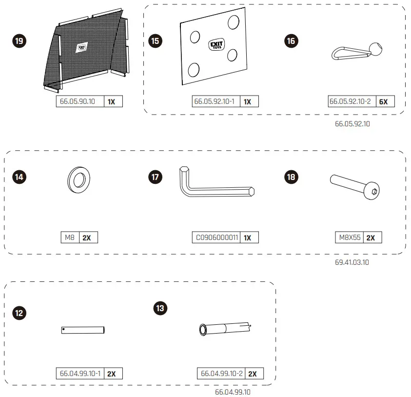 EXIT TOYS MSP 310 V01 EXIT Coppa Soccer Goal - Parts 2