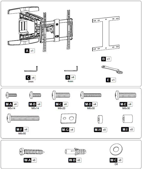 RICOO-S3144-TV-Wall-Bracket-Extendable-Foldable-3