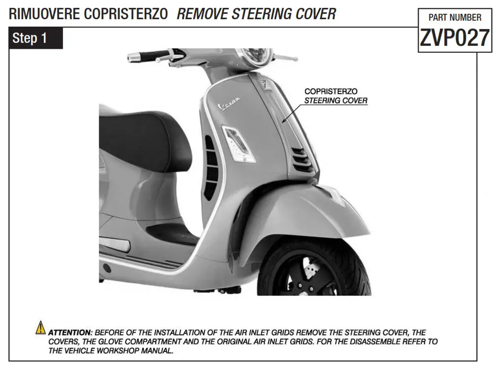 rizoma ZVP027 Air Inlet Grids - Air Inlet Gridss