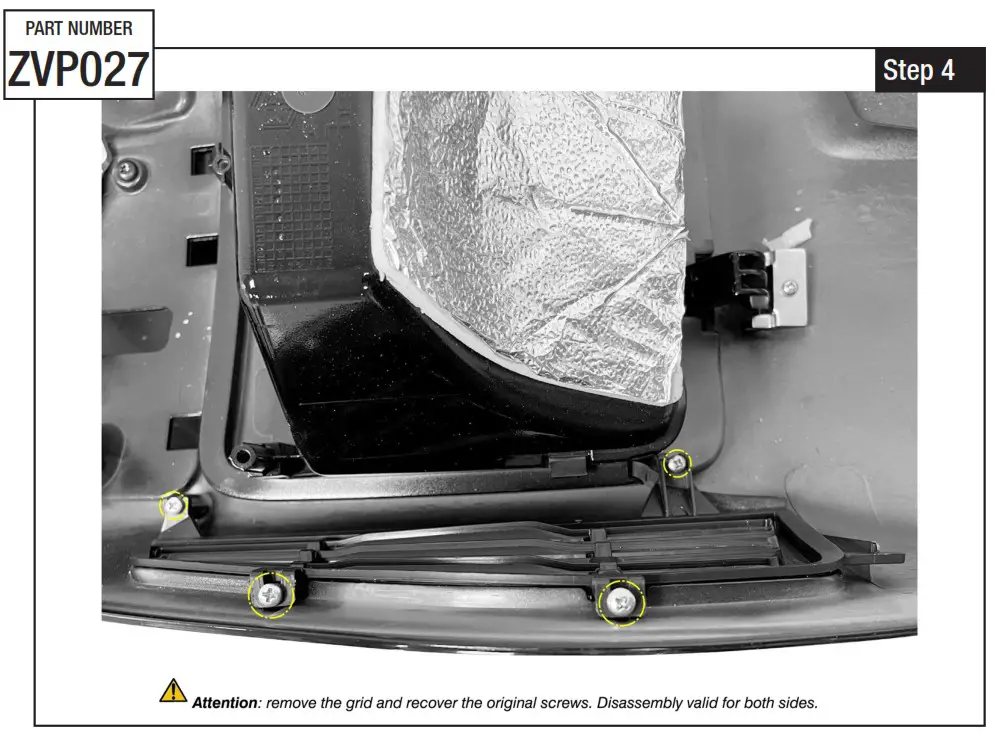 rizoma ZVP027 Air Inlet Grids - REMOVE GRID