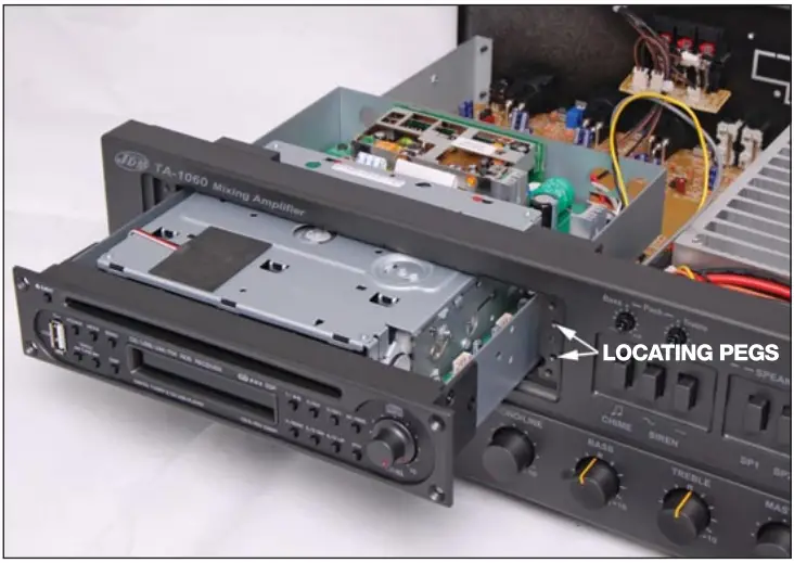 JDM A4346 CDR 100RDSU CD USB Player FM RDS Receiver - plastic locating
