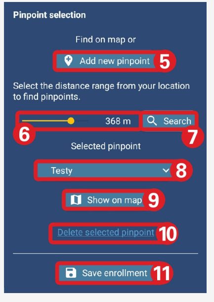 inteliLIGHT City Centric Smart Street Light - Assign a Pinpoint
