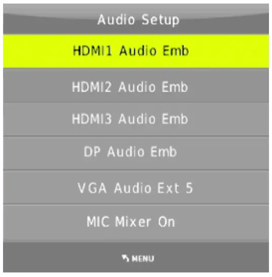 Audio Setup