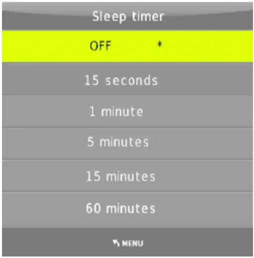 Sleep timer