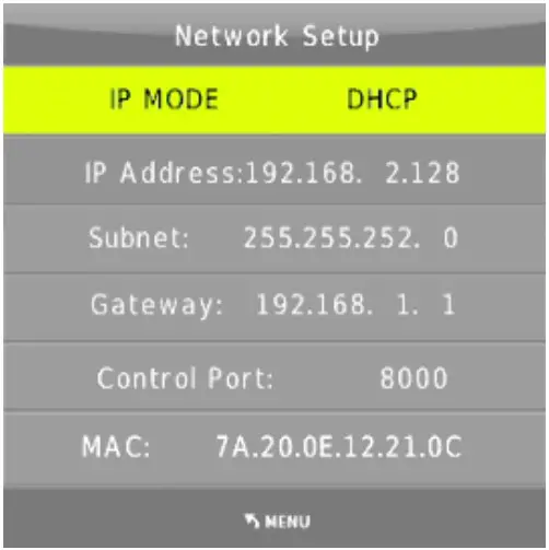 Network setup