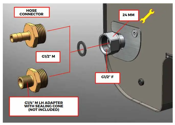 FONTANA FORNI FFMAES60 Maestro Gas Pizza Oven - CONNECTION