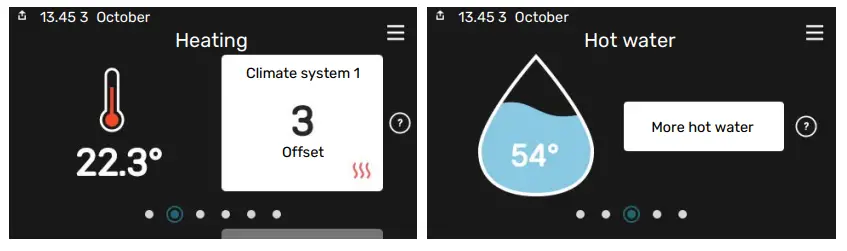 NIBE SMO S40 Indoor Control Module - CHANGE A SETTING6