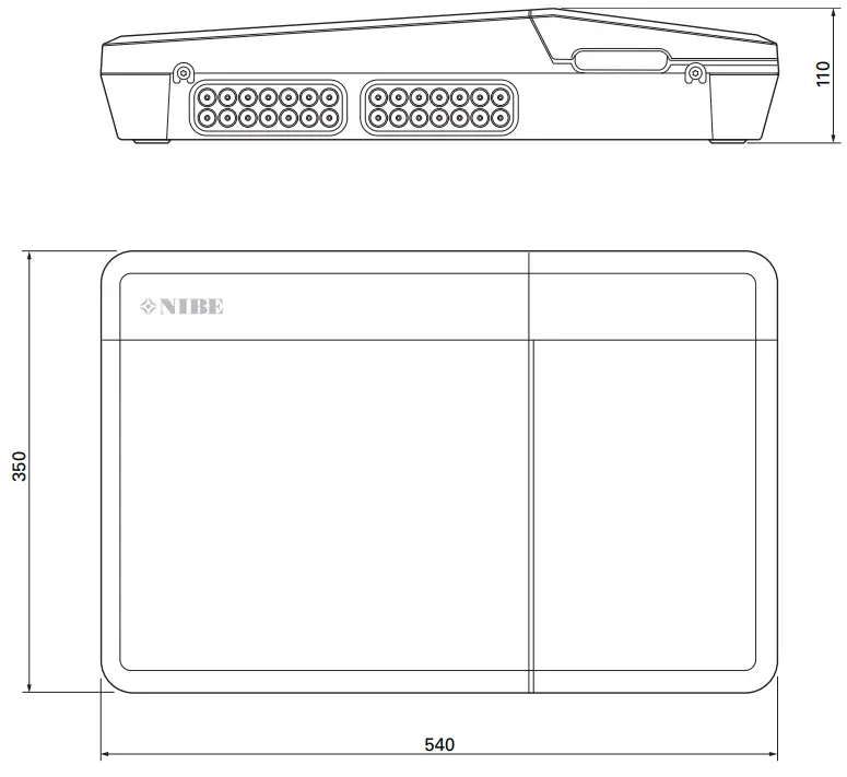 NIBE SMO S40 Indoor Control Module - Dimensions