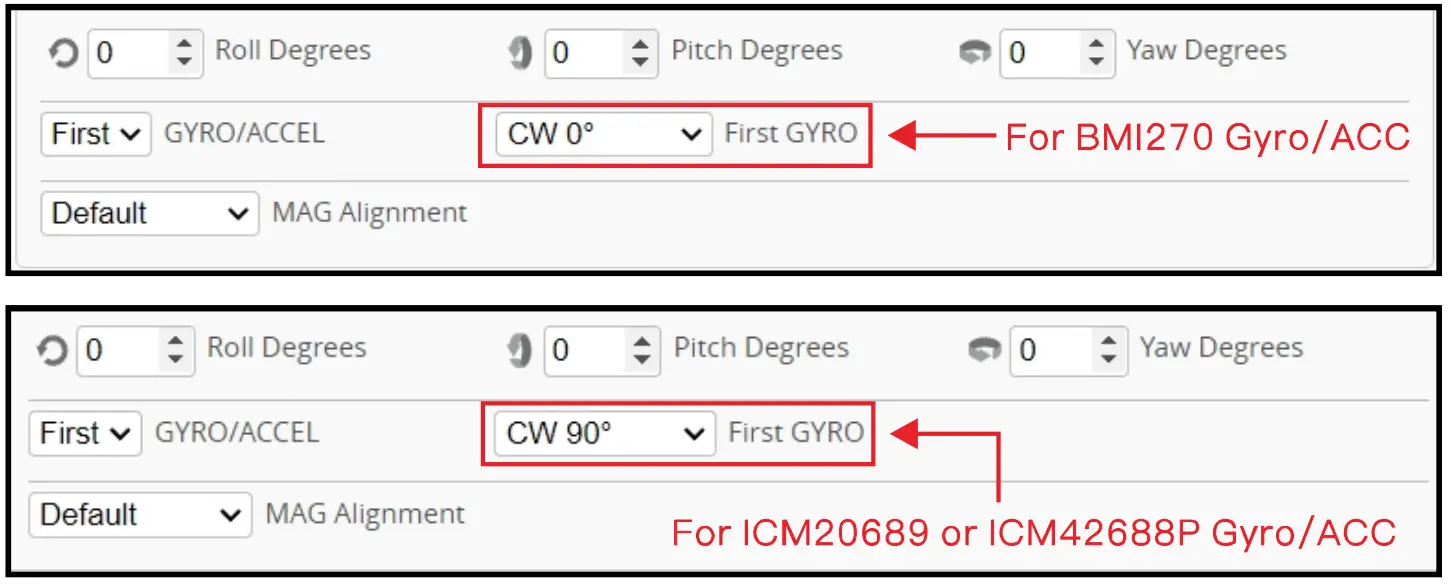 Board and Sensor Alignment