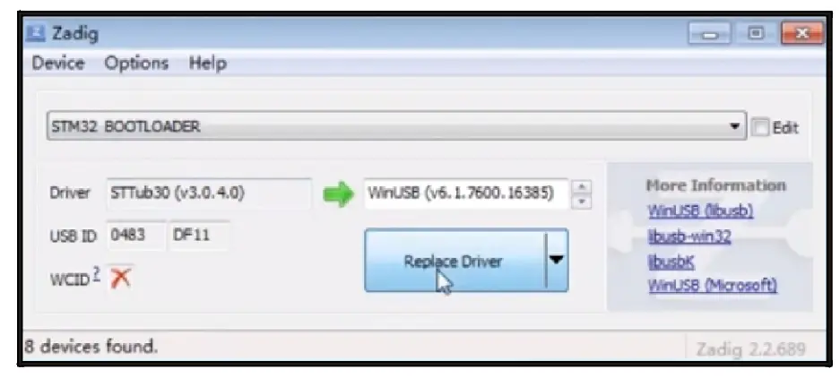 Flight controller firmware update