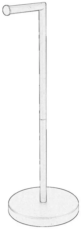BWE A 91016 N Round Free Standing Toilet Paper Holder