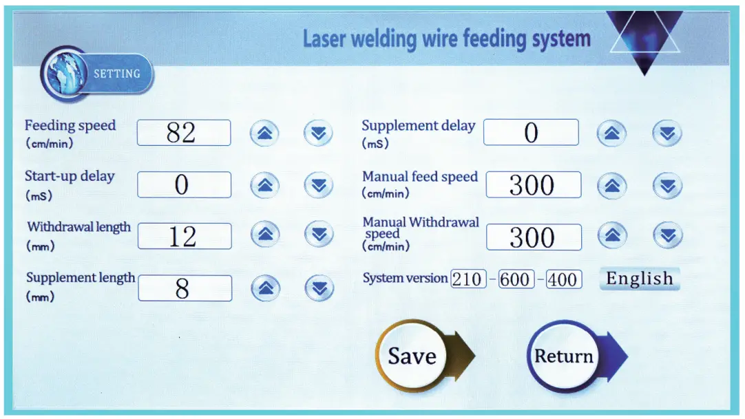 Setting interface: Click the Setting of the main operation interface.
