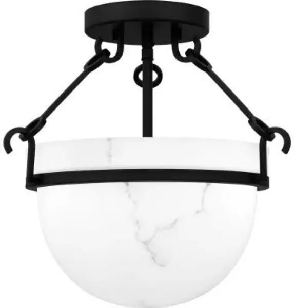 QUOIZEL QSF6185MBK Semi Flush Mount