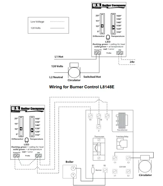 Circulator & Burner Control Wiring Diagrams