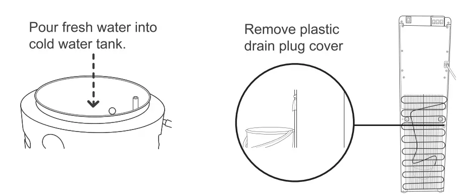 Comfee D1SAXorgv6L Bottom Loading Water Dispenser Express Cooling Water Cooler - bottle6