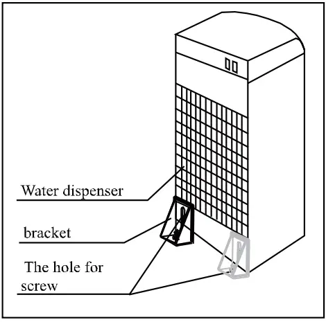 Comfee D1SAXorgv6L Bottom Loading Water Dispenser Express Cooling Water Cooler - bracket