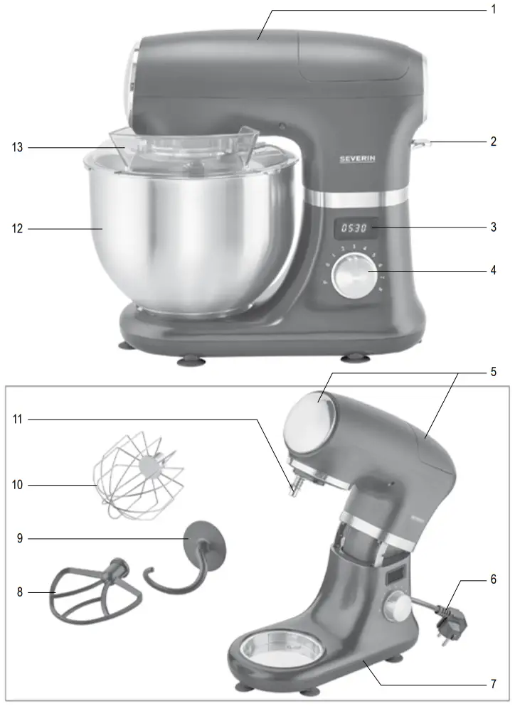 SEVERIN KM 3897 Food Processor Machine - Overview