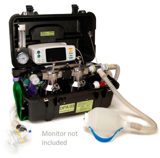 diamedica DPA 03 Twin Vaporiser Portable Anaesthesia System